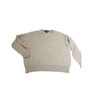 Davis & Squire 100% Cashmere V-Neck Sweater Sz L Classic Capsule Minimalist